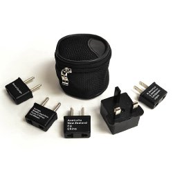 Ceptics International Worldwide Travel Adapter Plug 5pc Set with Pouch