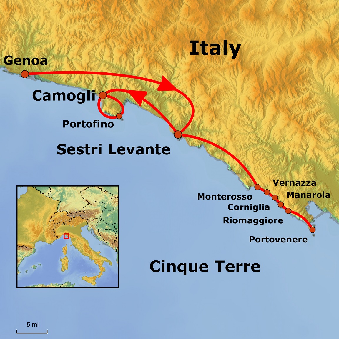 Portofino On Map